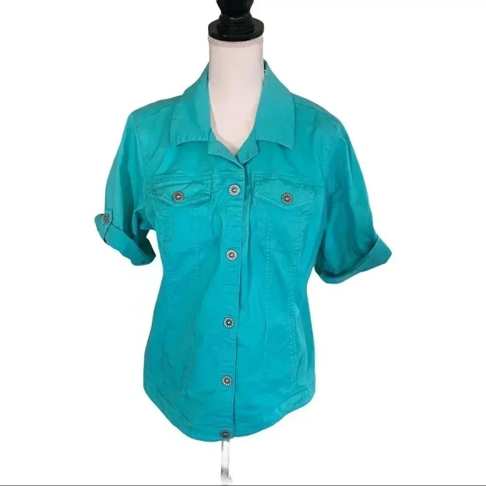 Dress barn size 14/16 short sleeve jacket EUC